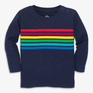 Baby long sleeve rainbow banner tee