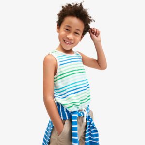 Pocket tank in tonal stripes