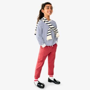 Stretch chino drawstring pant