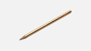 metallic pentagon writing tool