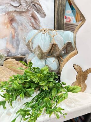 artificial green foliage pick