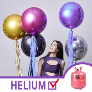 Purple Giant Round Foil Balloons Set
