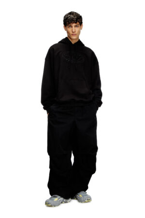 Hoodie with embossed Oval D