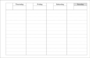 Weekly Schedule Planner Pink