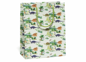 dinosaur themed gift pouch