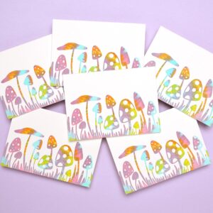 hand-painted nature design card set