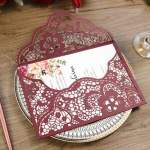 burgundy-pocket-laser-cut-wedding-invitations-with-carved-pattern-lcz039