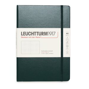 dark green hardcover a5 medium notebook a5 dotted
