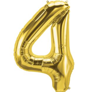 Large Gold Number Balloon