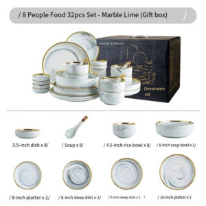 wholesale-plates-and-bowls-sets-for-4-gold-dinnerware-sets-12-piece-marble-porcelain-round-stoneware-dinner-dish-sets