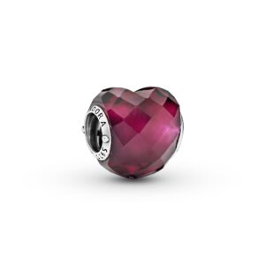 Fuchsia Pink Heart Charm