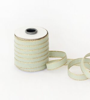 drittofilo-cotton-ribbon-spool-of-20-yards-sage-gold