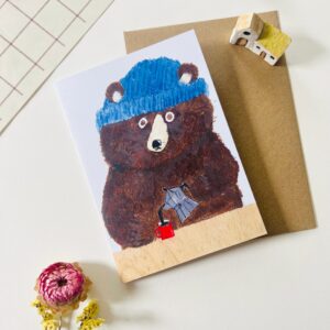 sally-welchman-greeting-card-blue-beanie