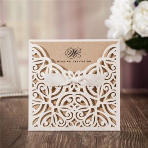 rustic-white-laser-cut-wedding-invitation-with-bow-ribbons-lc022