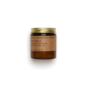 Teak and Tobacco Scented Candle 3.5 oz