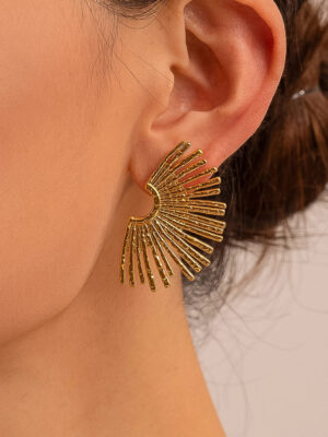 Golden Sunburst Earrings