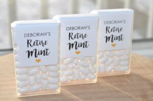 Retirement Party Mint Favor Labels Set of 24