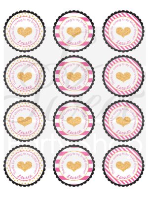 Wedding Favor Stickers Set of 24