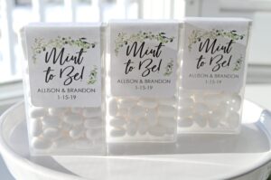 Wedding Favor Mint Labels - Greenery Leaf Set of 24