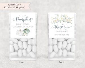 Baby Shower Mint Favor Labels