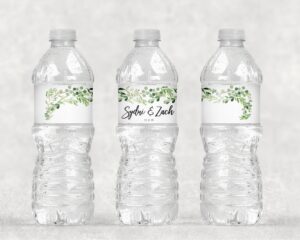 Greenery Leaf Beverage Labels Set of 10