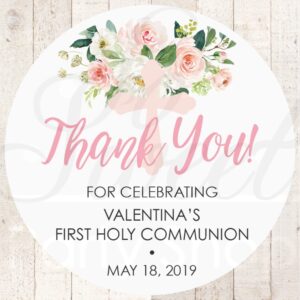 Baptism Thank You Stickers Set