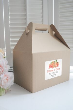 welcome gift boxes and stickers set of 6