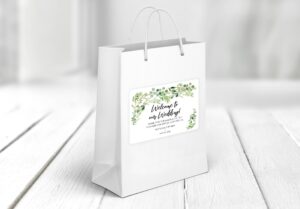 thank you stickers greenery leaves set of 12