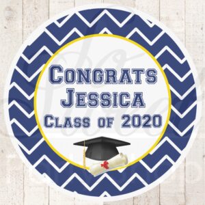 graduation party favors stickers set of 24