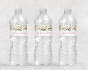 Floral Beverage Labels Set