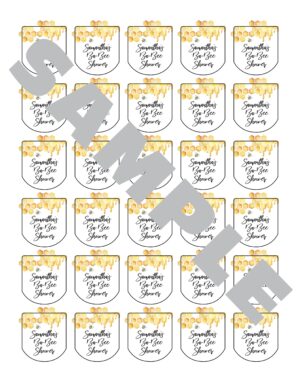 Baby Shower Sanitizer Favor Labels Set of 30