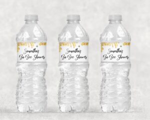 Baby Shower Water Bottle Labels - Honeycomb Design