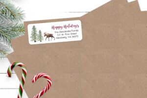 holiday address labels and sticker set