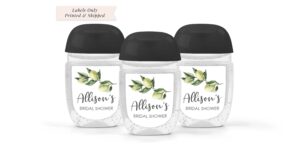 wedding favor hand sanitizer labels set of 30