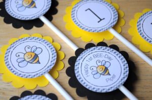 Honey Bee Birthday Water Bottle Labels - Set of 10