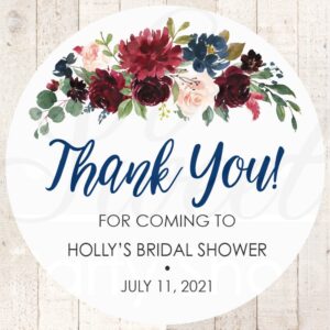 Wedding Favor Stickers Floral Set of 24