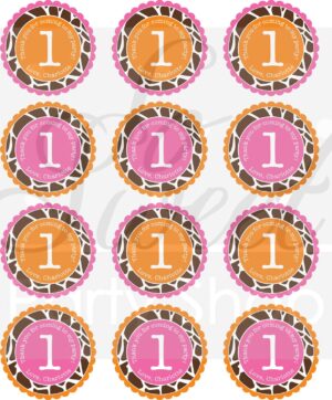 Birthday Favor Sticker Labels Set of 24