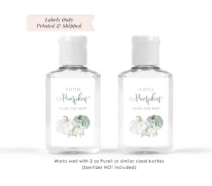 fall-themed baby shower hand sanitizer labels