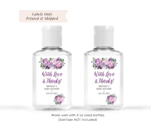 Baby Shower Sanitizer Favor Labels Set of 20