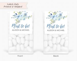 Wedding Favors Mint Labels Set of 24