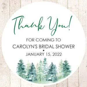 Wedding Favor Stickers Greenery Theme
