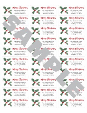 Christmas Address Labels and Seals Set