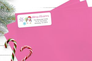 holiday address labels sticker set
