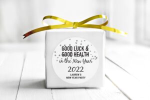 New Year's Celebration Stickers Silver Confetti Set of 24