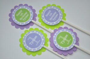 birthday party favor stickers set