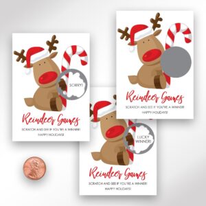 holiday party scratch off game cards