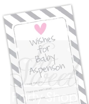 baby shower stickers - heart and stripe pastel set of 24