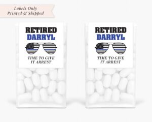 Retirement Party Mint Labels Set of 24