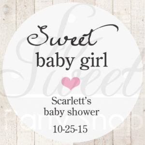 Baby Shower Favor Stickers Set of 24