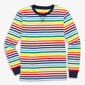 Grown-ups organic pj top in rainbow (unisex fit)